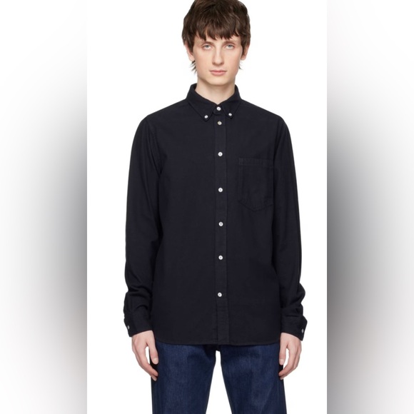 Norse Projects Navy Anton Oxford shirt. Size Medium - Picture 5 of 8